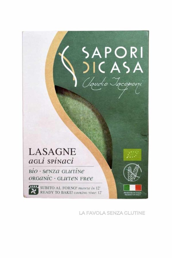 Lasagne agli spinaci bio gr 250 Sapori di Casa