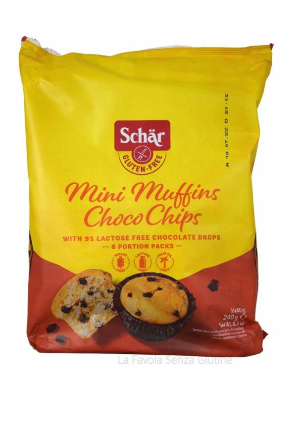 Muffin choco chips senza lattosio gr 40x6 Schar