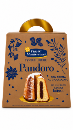 Pandoro con crema al cioccolato senza lattosio gr 700 Piaceri Mediterranei