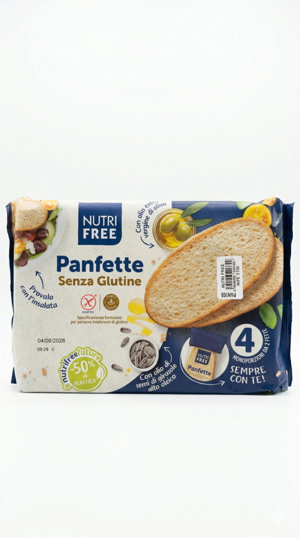 Panfette senza lattosio gr 75x4 Nutrifree
