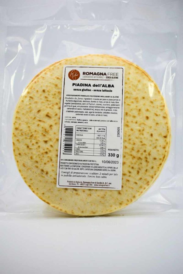 Piadina dell'Alba senza lattosio gr 110x2 Romagna free