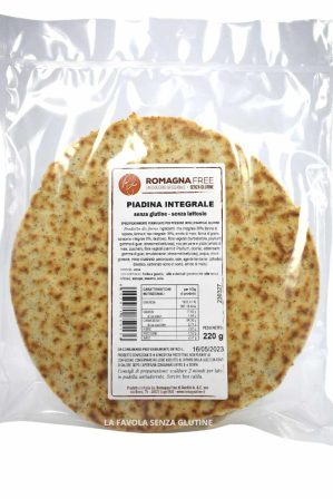 Piadina integrale con rosmarino senza lattosio gr 110x2 Romagna free