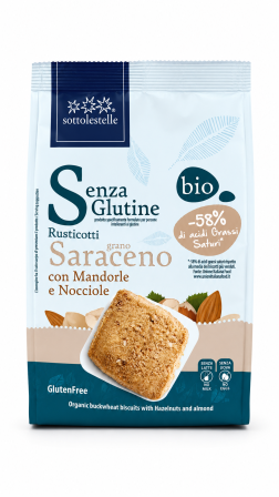 Rusticotti grano saraceno, mandorle e nocciole BIO VEGAN gr 250 Sottolestelle