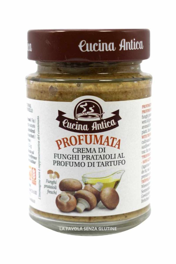 Salsa profumata ai funghi prataioli al profumo di tartufo vegan gr 190 Cucina Antica