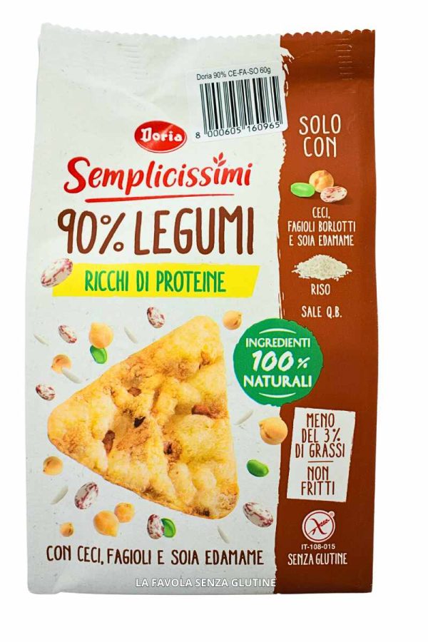 Semplicissimi con ceci fagioli e soia edamame gr 60 Doria