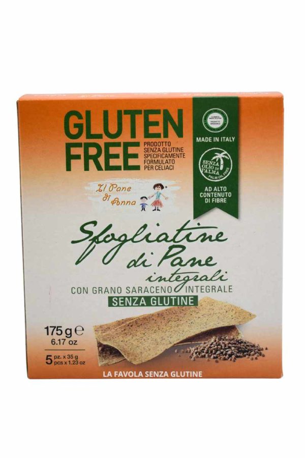 Sfogliatine di pane integrali con grano saraceno vegan gr 35x5 Il Pane di Anna