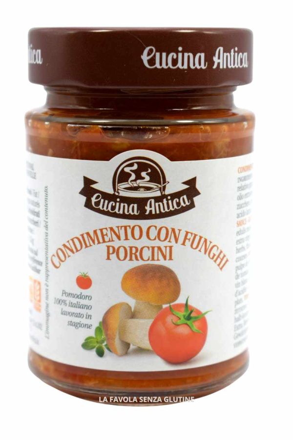 Sugo condimento ai funghi porcini vegan gr 190 Cucina Antica