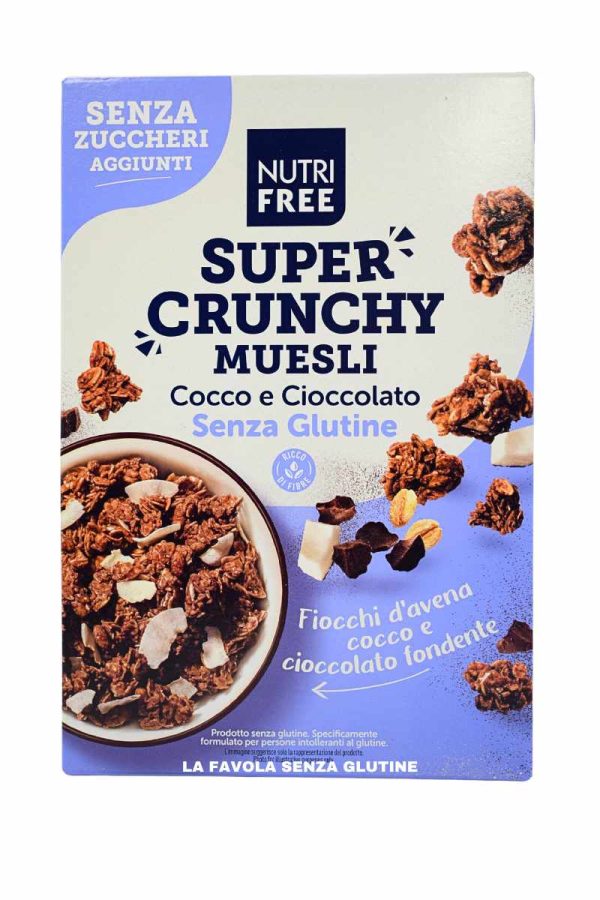 Super crunchy muesli cocco e cioccolato senza zuccheri aggiunti gr 300 Nutrifree