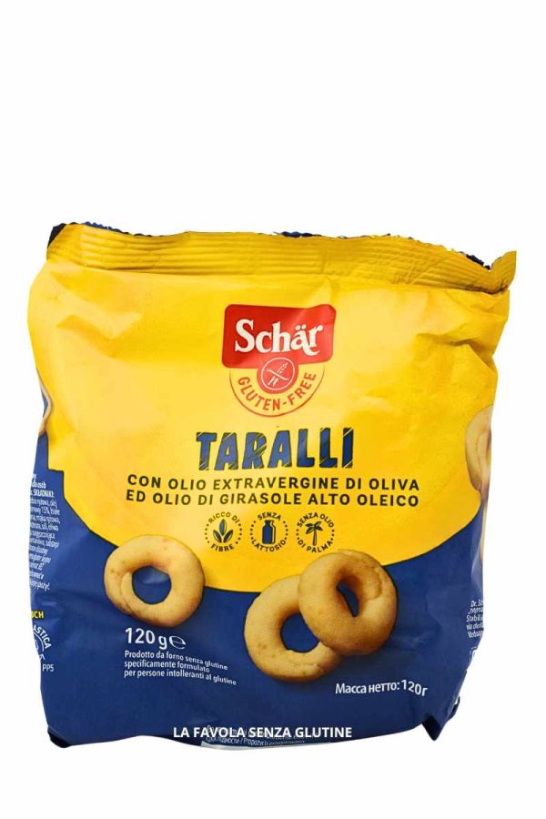 Taralli all'olio extravergine di oliva senza lattosio gr 120 Schar