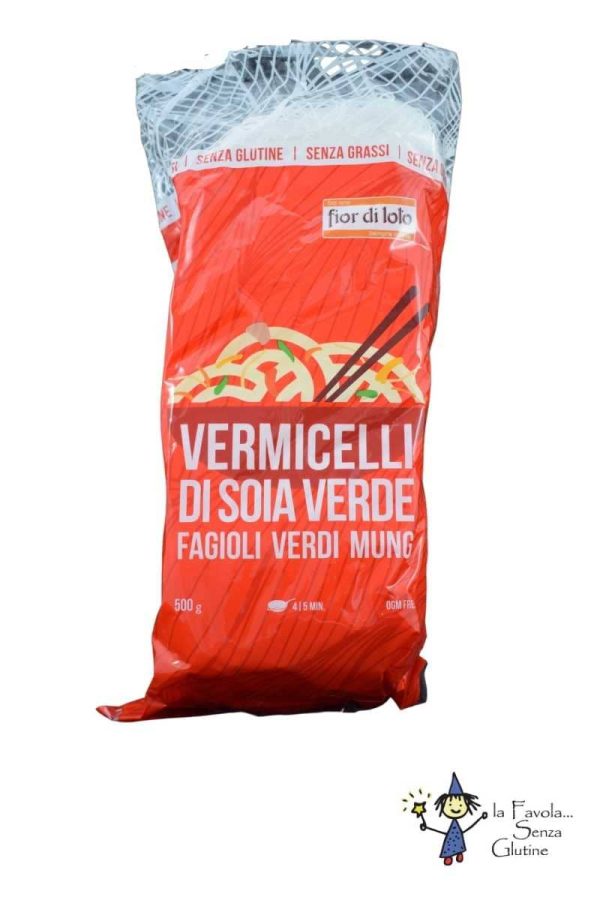Vermicelli di soia verde gr 500 Fior di Loto