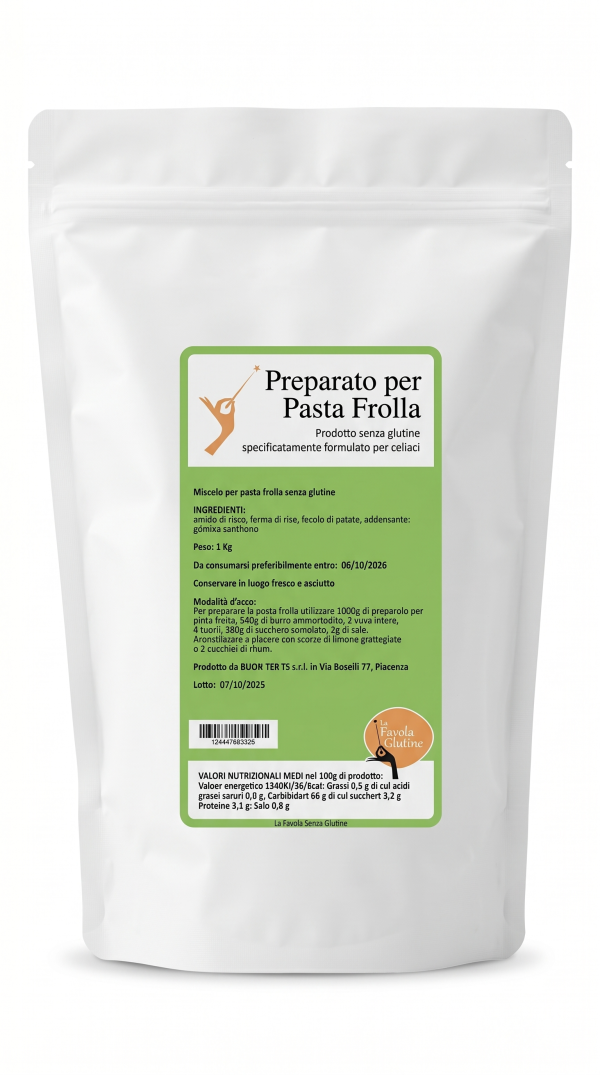 Preparato per pasta frolla kg 1 La Favola Senza Glutine