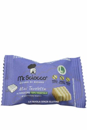Mini Tavoletta ALTERNATIVA 100% VEGETALE al cioccolato bianco vegan gr 11 Mr. Sciocco