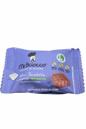 Mini Tavoletta ALTERNATIVA 100% VEGETALE al cioccolato al latte vegan gr 11 Mr. Sciocco