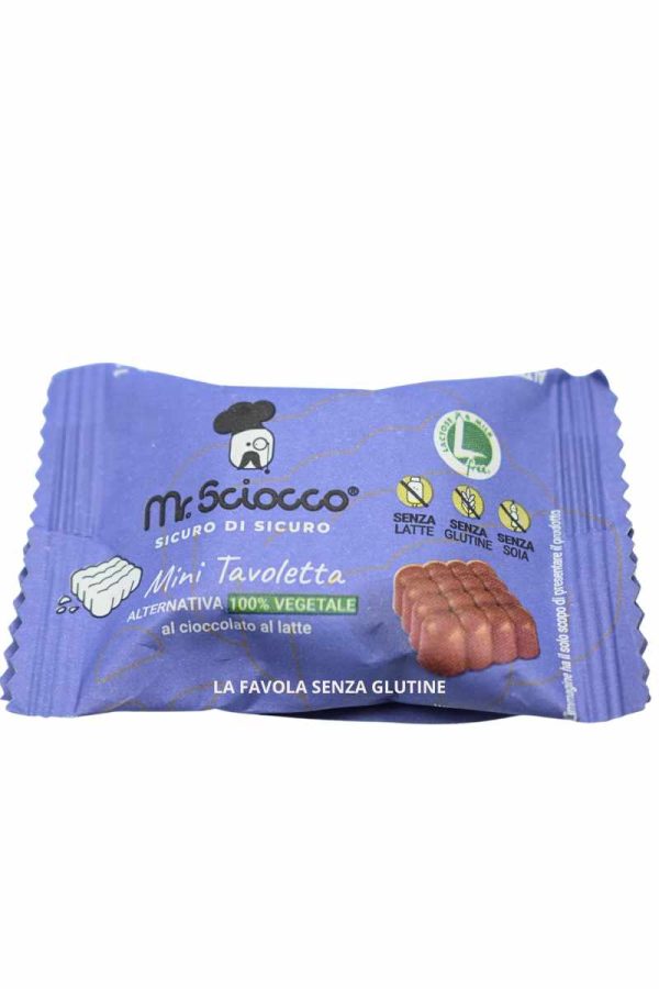 Mini Tavoletta ALTERNATIVA 100% VEGETALE al cioccolato al latte vegan gr 11 Mr. Sciocco
