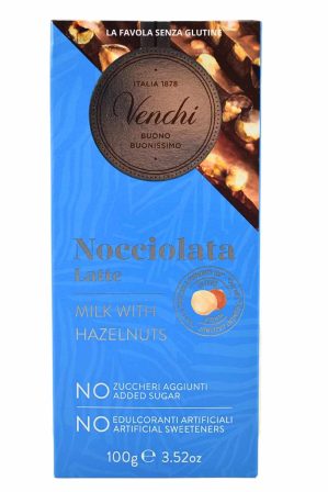 Tavoletta di nocciolata al latte senza zuccheri aggiunti gr 100 Venchi