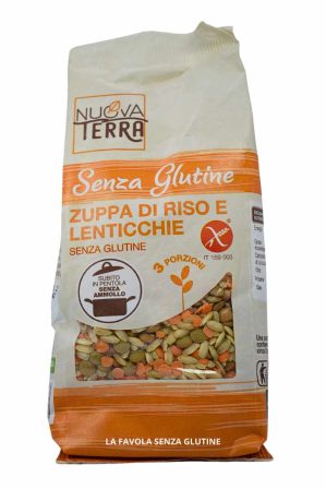 Zuppa di riso e lenticchie vegan gr 200 Nuova terra