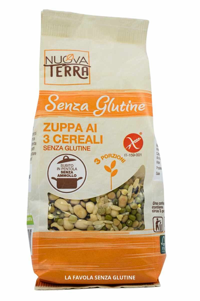 Zuppa ai tre cereali vegan gr 200 Nuova Terra