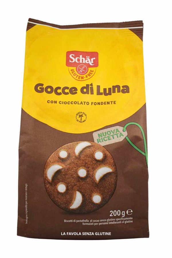 Gocce di luna con cioccolato fondentegr 200 Schar