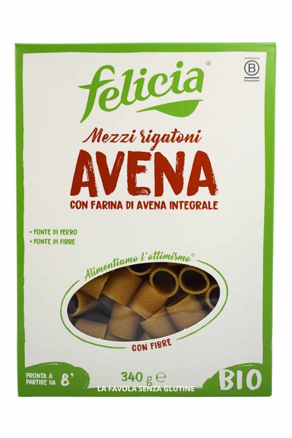 Mezzi rigatoni con farina di avena integrale BIO gr 340 Felicia