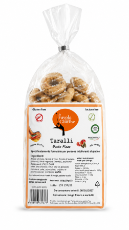Taralli gusto pizza senza lattosio gr 30x5 La Favola Senza Glutine