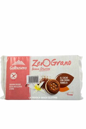 Biscotti al cacao con crema di vaniglia gr 40x4 Galbusera