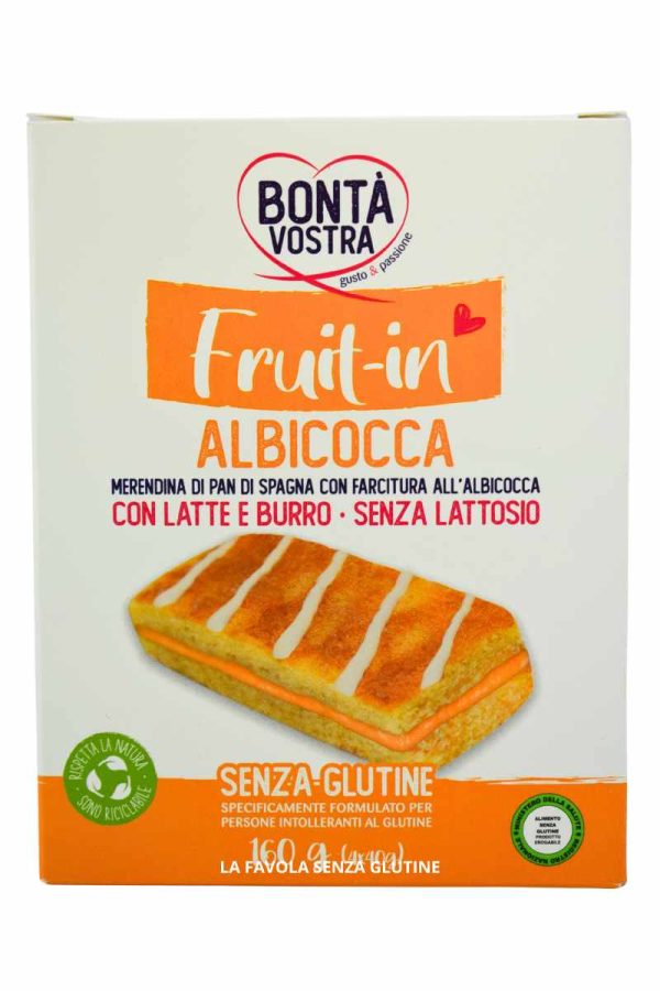 Fruit-in albicocca senza lattosio gr 40x4 Bontà vostra
