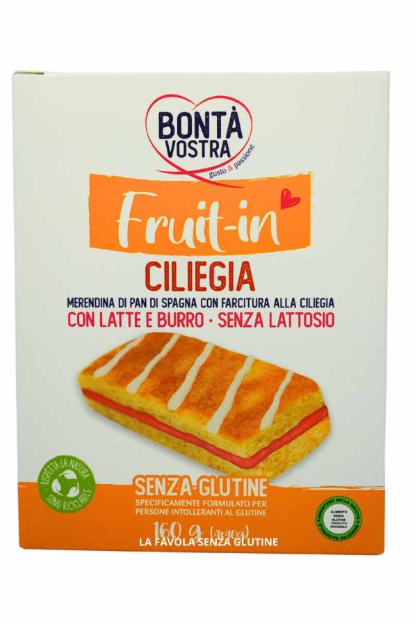 Fruit-in ciliegia senza lattosio gr 40x4 Bontà vostra