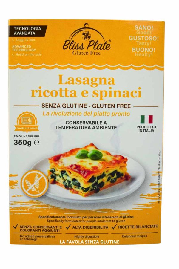 Lasagna ricotta e spinaci gr 350 Bliss Plate