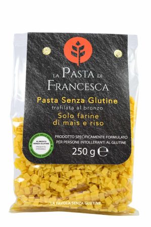 Quadrucci di mais e riso gr 250 La pasta di Francesca