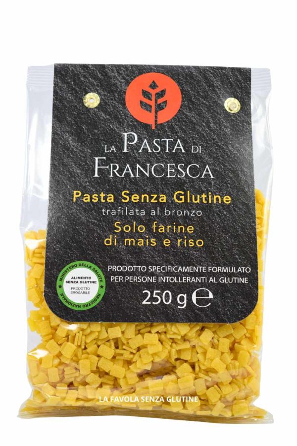 Quadrucci di mais e riso gr 250 La pasta di Francesca