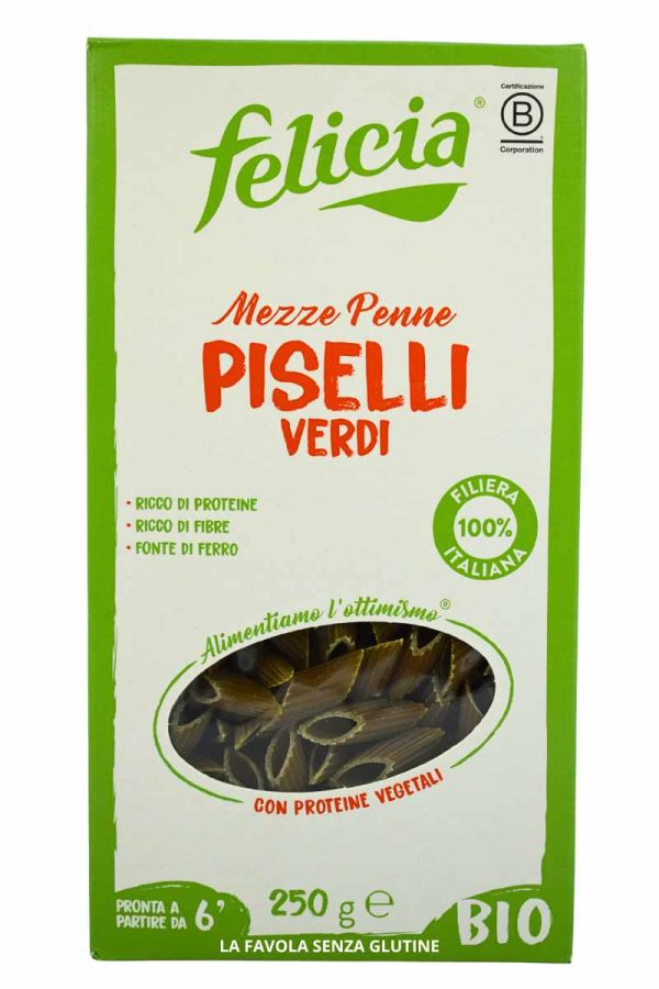 Mezze penne ai piselli verdi gr 250 Felicia