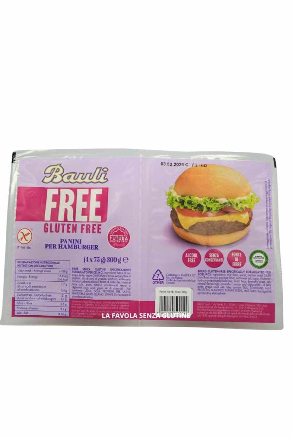 Panini per hamburger con lievito madre gr 75x4 Bauli