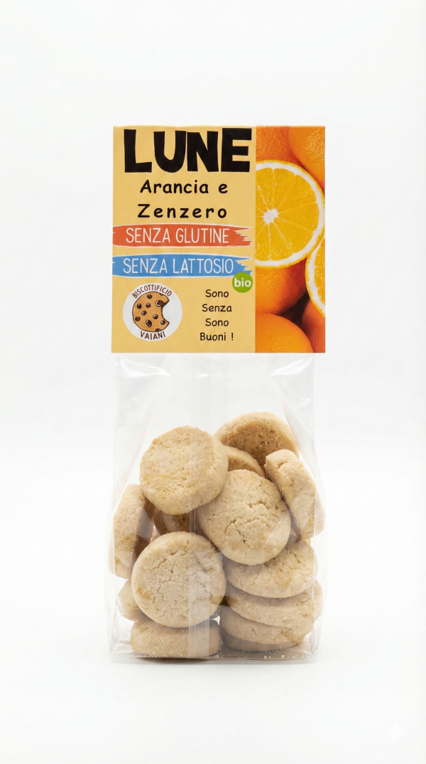 Lune arancia e zenzero VEGAN gr 200 Biscottificio Vaiani
