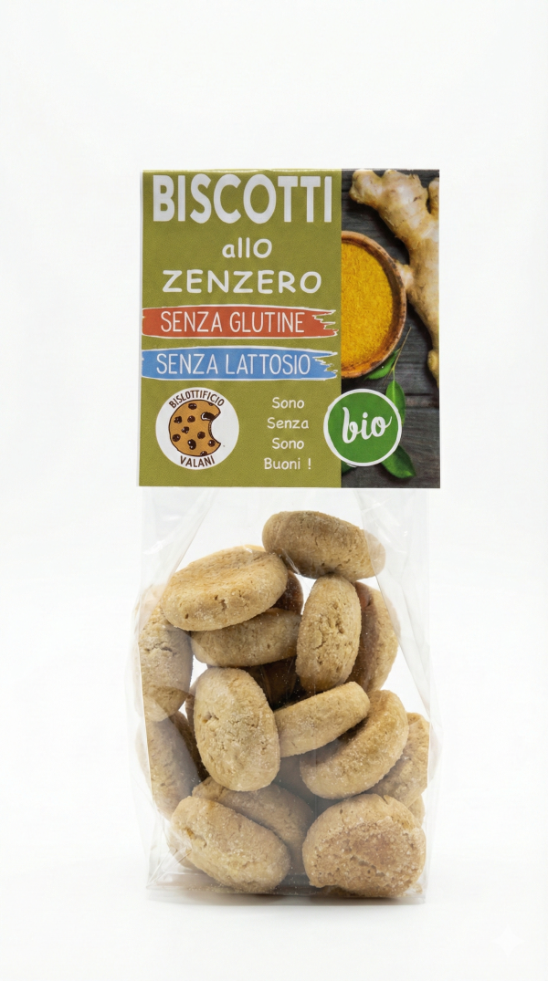 Biscotti allo zenzero VEGAN BIO gr 200 Biscottificio Vaiani