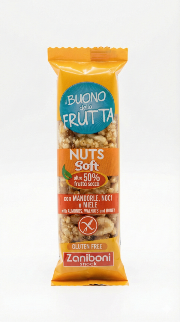 Barretta con mandorle, noci e miele gr 35 Zaniboni