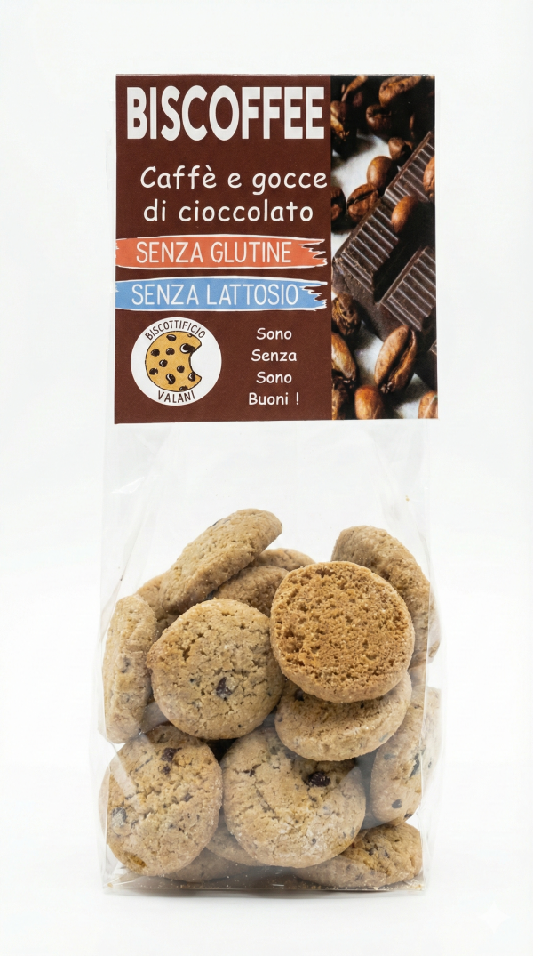 Biscoffee caffè e gocce di cioccolato VEGAN gr 200 Biscottificio Vaiani