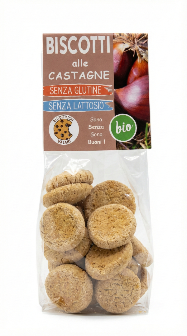 Biscotti alle castagne VEGAN BIO gr 200 Biscottificio Vaiani