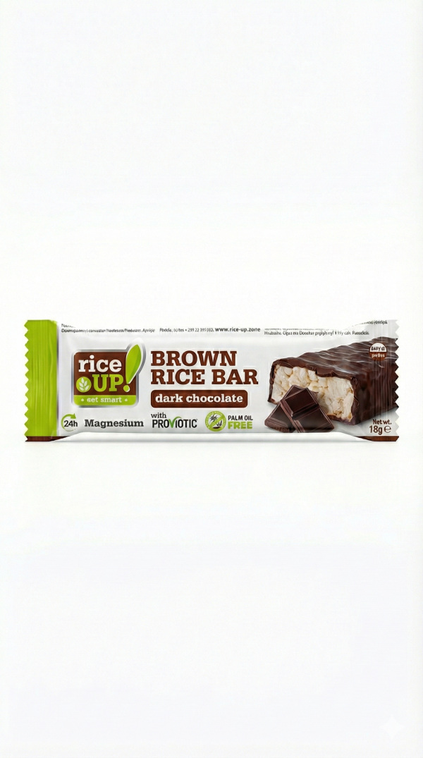 Brown rice bar con cioccolato fondente gr 18 Rice Up