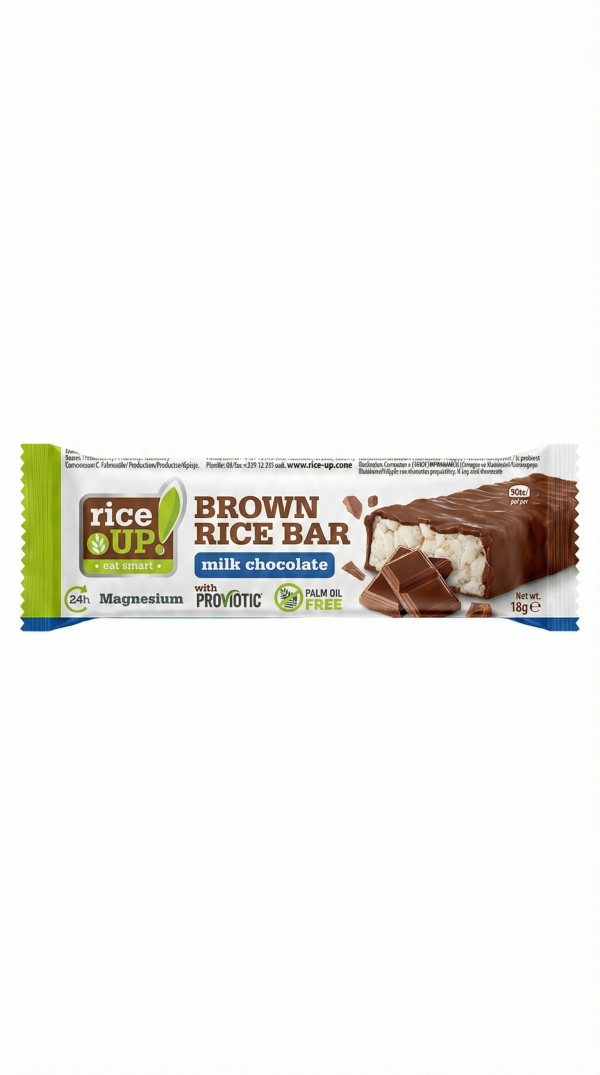 Brown rice bar cioccolato al latte gr 18 Rice Up