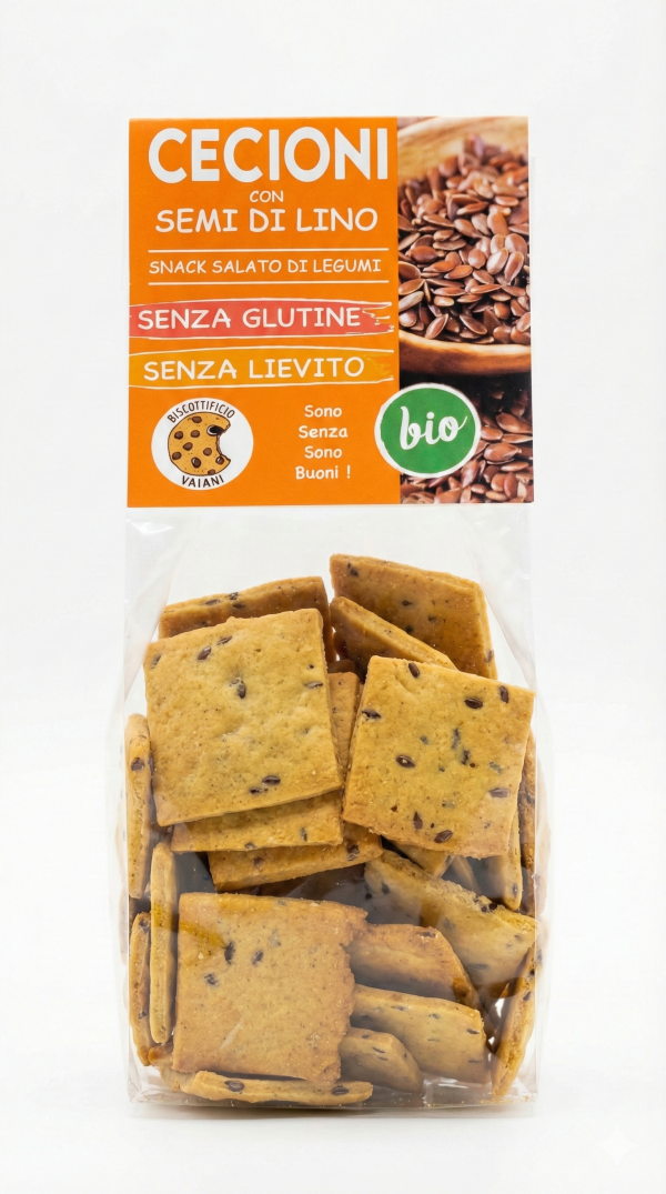 Cecioni con semi di lino VEGAN BIO gr 200 Biscottificio Vaiani