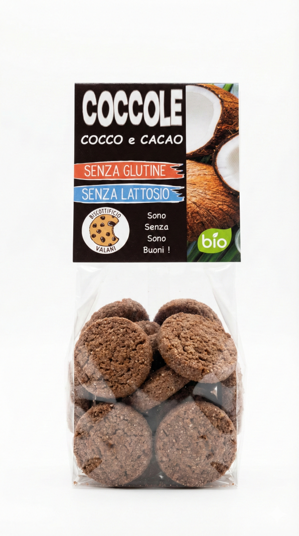 Coccole cacao e cocco VEGAN gr 200 Biscottificio Vaiani
