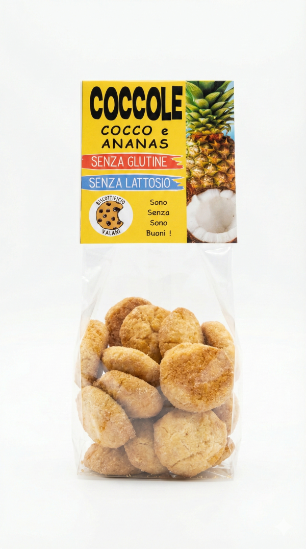 Coccole cocco e ananas VEGAN gr 200 Biscottificio Vaiani
