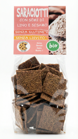 Saraciotti con semi di lino e sesamo VEGAN BIO gr 200 Biscottificio Vaiani
