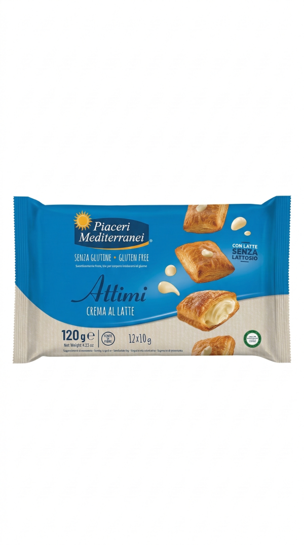 Attimi con crema al latte senza lattosio gr 12x10 Piaceri Mediterranei