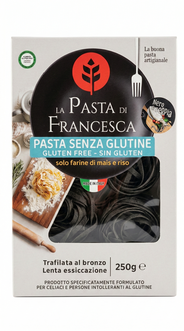 Fettuccine al nero di seppia gr 250 La pasta di Francesca