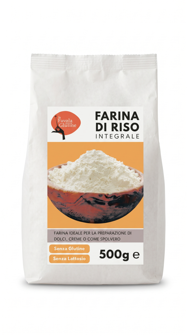 Farina di riso integrale senza lattosio gr 500 La Favola Senza Glutine