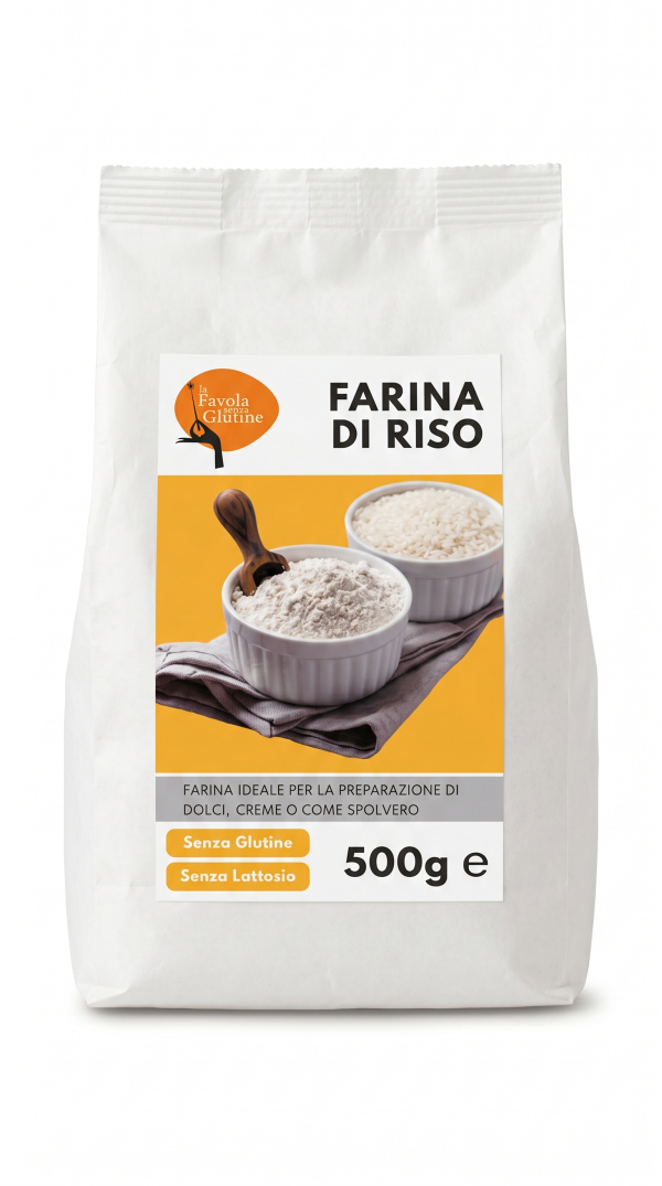 Farina di riso senza lattosio gr 500 La Favola Senza Glutine