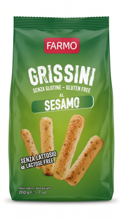 Grissini al sesamo senza lattosio gr 200 Farmo