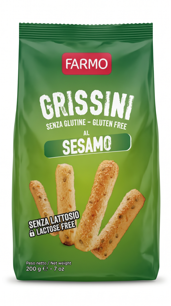 Grissini al sesamo senza lattosio gr 200 Farmo
