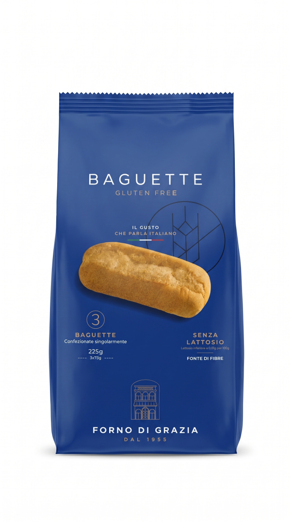 Baguette senza lattosio gr 75x3 Forno di Grazia